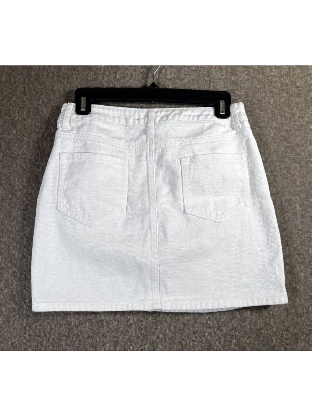 Forever 21 Demin Mini Skirt White Med 100% Cotton Solid - Picture 6 of 6